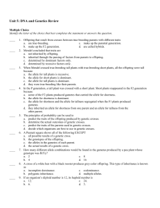 DNA and Genetics Review