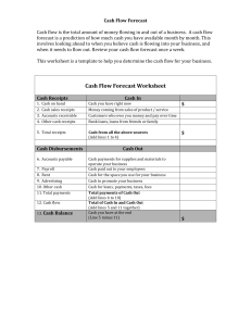 Cash Flow Forecast Worksheet - 4