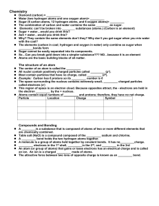 Chemistry Notes with Blanks