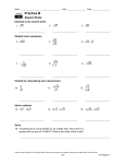 Chapter 1 Lesson 3 Practice B: Square Roots