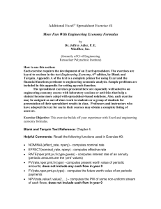 Helpful Comments: Excel Financial functions perform common