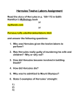 Hercules Twelve Labors Assignment