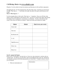 Cells Alive Worksheet