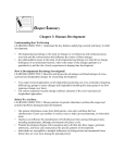 Chapter Summary Chapter 3: Human Development Understanding