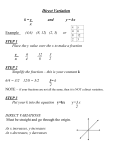 Direct Variation