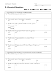 South Pasadena • Chemistry Name Period Date 5 · Chemical