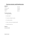 Enzyme structure and function notes