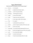 Space Worksheet