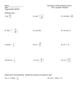 Name Introduction to BC Calculus Honors Date ______ Mrs. Scala