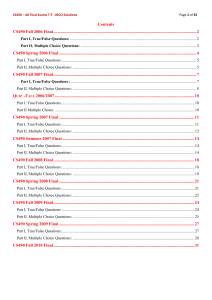 Part II, Multiple Choice Questions