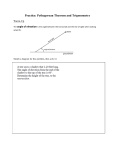 Practice: Pythagorean Theorem and Trigonometry Warm