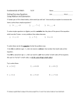 Fundamentals of Math A.14 Name Solving One