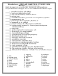 ORGAN/SYSTEM OVERVIEW QUIZ