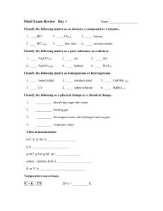 honors chem 6 day review packet