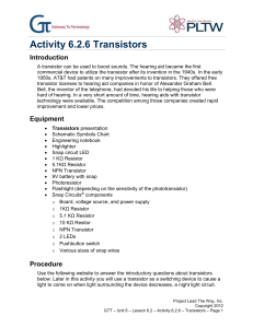 Activity 6.2.6 Transistors