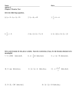 293 Chapter 2 Test Review