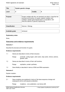 8102 Explain genetic change