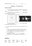 Worksheet 1 – The Universe宇宙