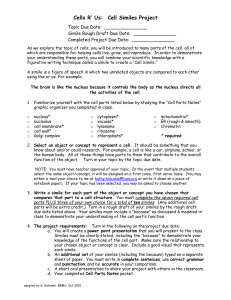 Cell Parts Notes Research Packet