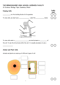 Summary sheet - ThinkChemistry