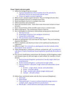 Exam 3 Quick reference guide Define the biological species concept