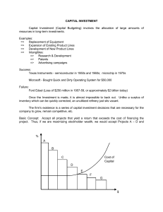 capital investment