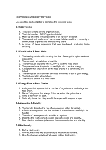 Intermediate 2 Biology Revision