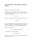 Linear momentum and the impulse