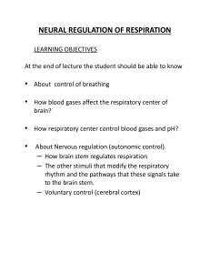 NEURAL REGULATION OF RESPIRATION LEARNING