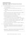 Chapter 3/Unit 4 Review Sheet 4/Preparing the Income Statement