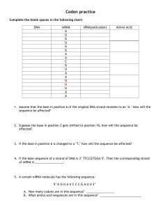 Codon Practice