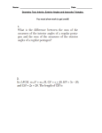 Test Geometry Interior Exterior Angles, Isosceles Triangles