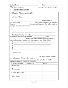 Chemical Reactions