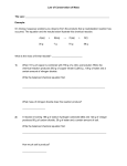 Law of Conservation of Mass