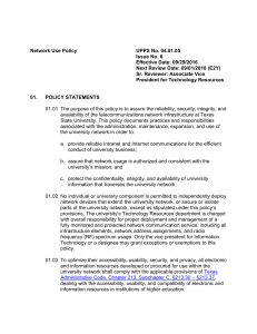 Network Use Policy UPPS No. 04.01.05