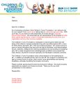 Corporate Ask Letter - Children`s Tumor Foundation