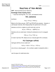 Reactions of Non-Metals