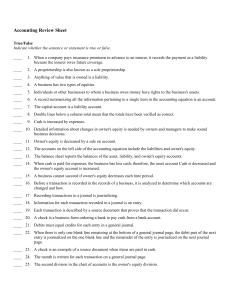 Accounting Review Sheet