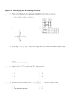 Algebra 2 - Identifying and Evaluating Functions