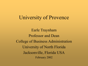 University of Provence - University of North Florida