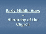 Early Middle Ages – Hierarchy of the Church