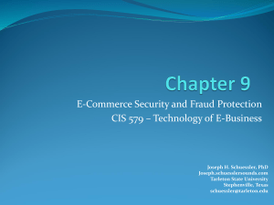 WHAT IS EC SECURITY? - Joseph H. Schuessler, PhD