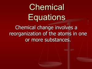 Types of Reactions notes 02 Types of chemical reactions