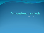 Dimensional analysis