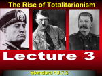 The rise of Totalitarianism