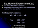 Equilibrium Expression (Keq)