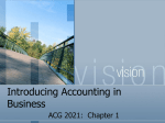 Introducing Accounting in Business