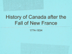 History of Canada after the Fall of New France