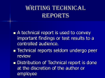 Writing Technical Reports