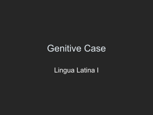 Genitive Case